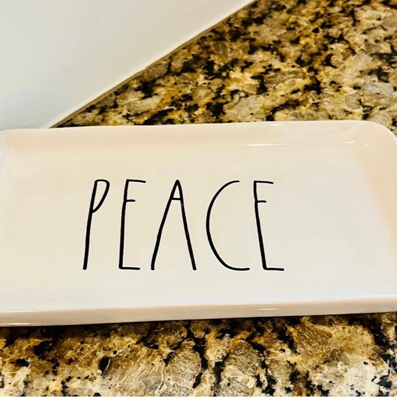 Rae Dunn PEACE Catchall Tray Dish - Picture 2 of 4